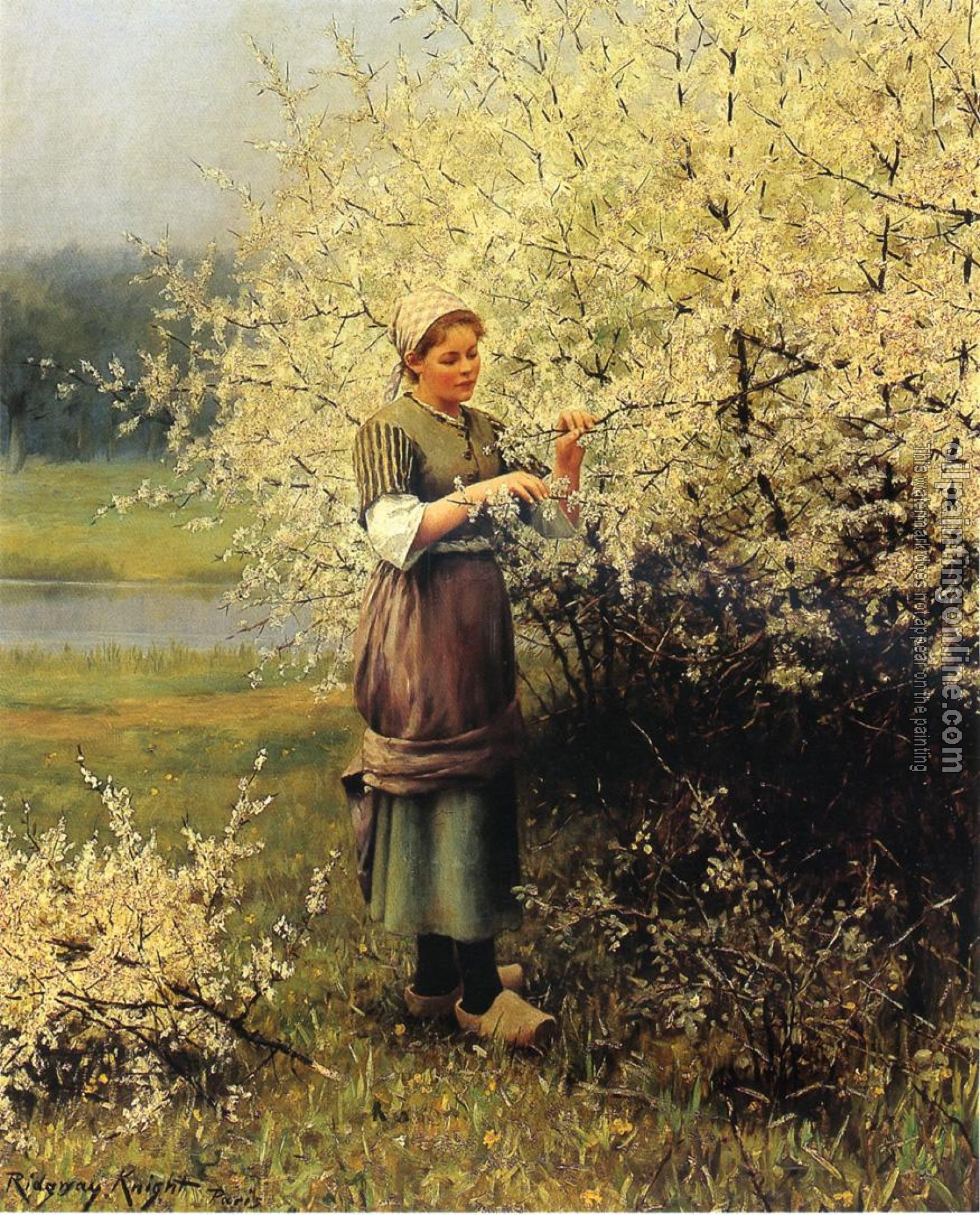 Daniel Ridgway Knight - Spring Blossoms